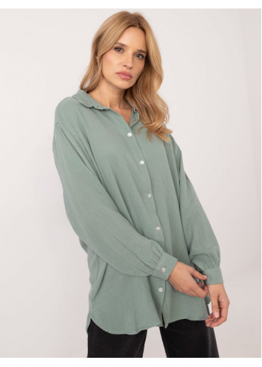 Svetlozelená voľná košeľa