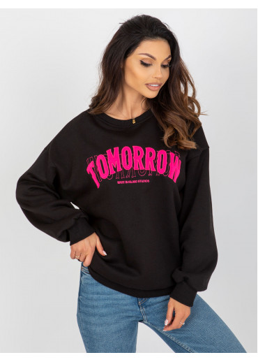 Čierna basic mikina