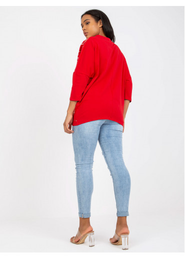 Červené tričko s potlačou