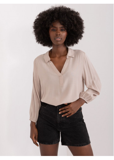 Béžovo hnedá dámska blúzka