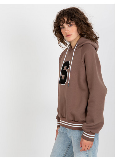 Hnedá mikina s kapucňou