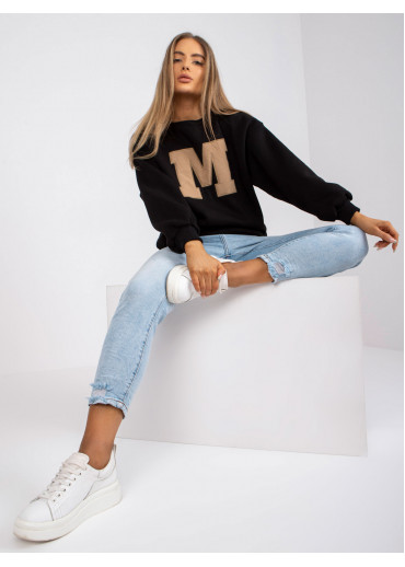 Čierna basic mikina