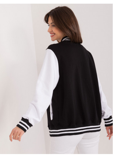 Čierna baseballová mikina