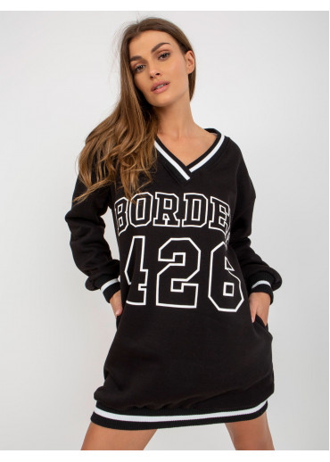 Čierna mikina s potlačou