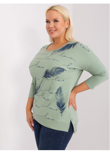 Svetlozelené tričko s potlačou