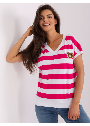 Ružové pruhované tričko