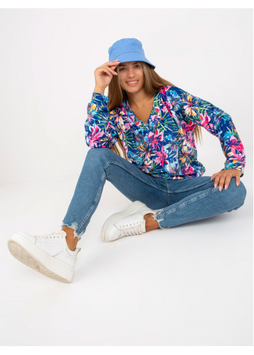 Modré vzorované tričko