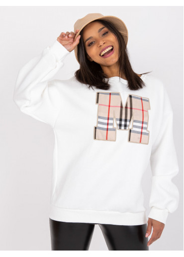 Smotanovo biela basic mikina