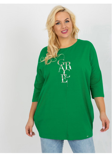 Zelená tunika s potlačou