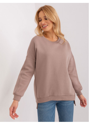 Béžovo hnedá dámska mikina