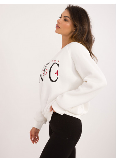 Smotanovo biela dámska oversize mikina
