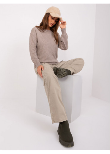 Béžovo hnedý dámsky sveter