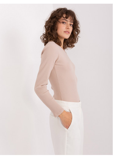 Béžovo hnedé tričko s dlhým rukávom