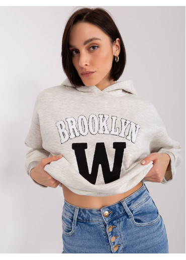 Svetlosivá basic mikina