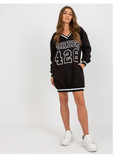 Čierna mikina s potlačou