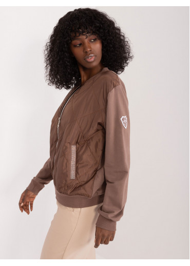 Hnedá mikina na zips