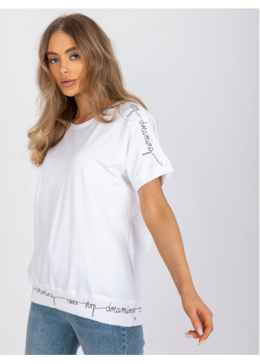 Biele tričko s nápisom