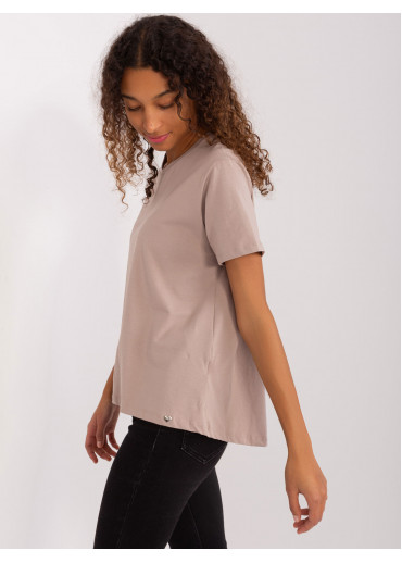 Béžovo hnedé asymetrické tričko