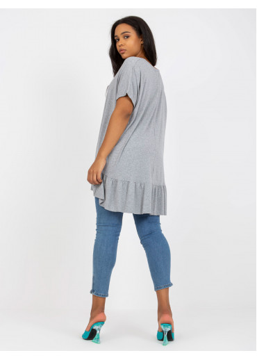Sivá tričková tunika
