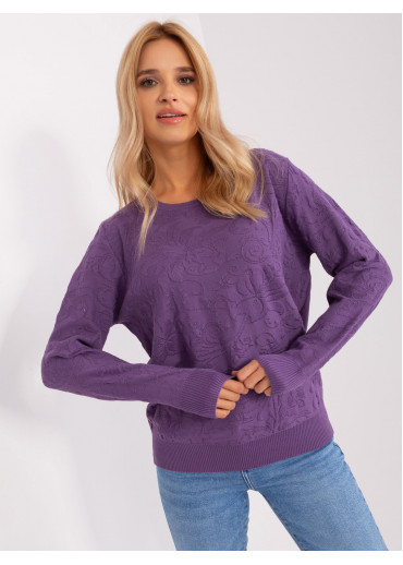 Fialový pulóver