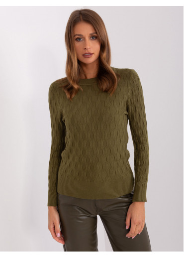 Khaki zelený pulóver