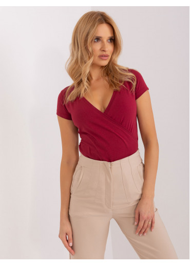 Bordovo červené zavinovacie tričko