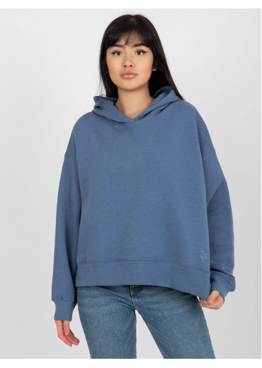 Modrá mikina s kapucňou