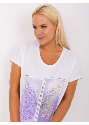 Fialové tričko s potlačou