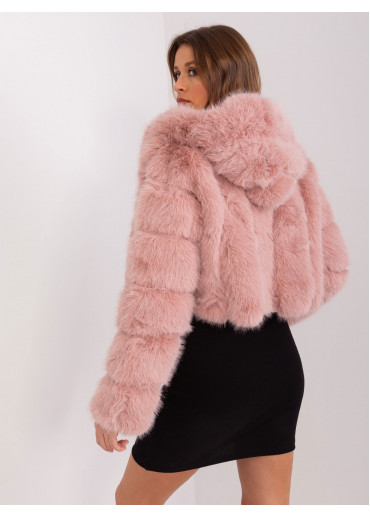 Púdrovo ružová chlpatá bunda