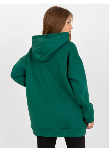 Tmavozelená oversize mikina