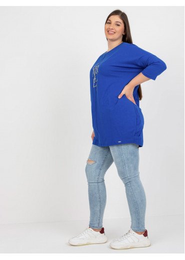 Modrá tunika s potlačou