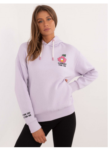 Fialová dámska mikina