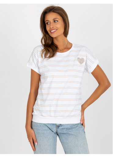 Béžovo hnedé tričko srdce