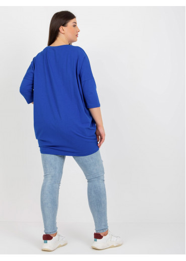 Modrá tunika s potlačou