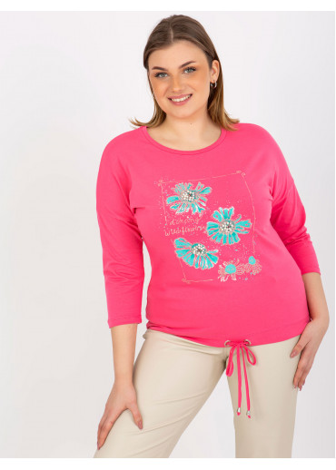 Ružové tričko s potlačou