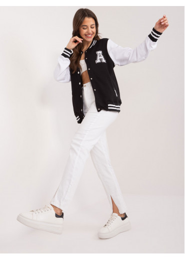 Čierna baseballová mikina