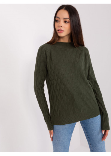Khaki zelený pulóver