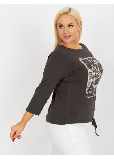 Tmavosivé tričko s potlačou