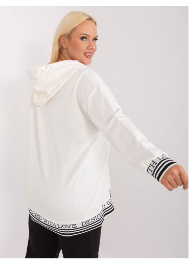 Smotanovo biela mikina s kapucňou