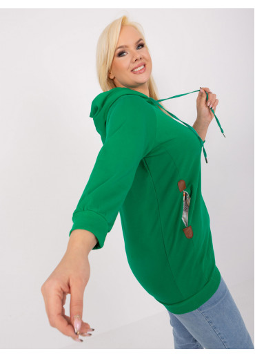 Zelená mikina s kapucňou