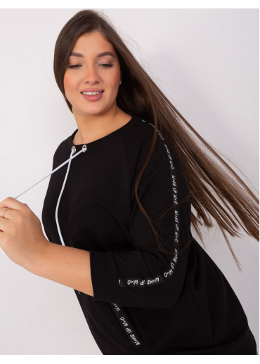 Čierne tričko s 3/4 rukávom