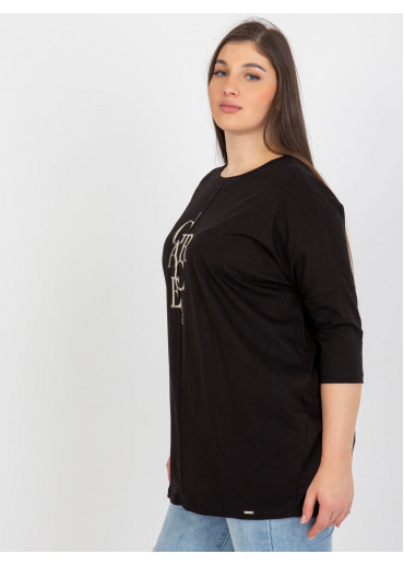 Čierna tunika s potlačou