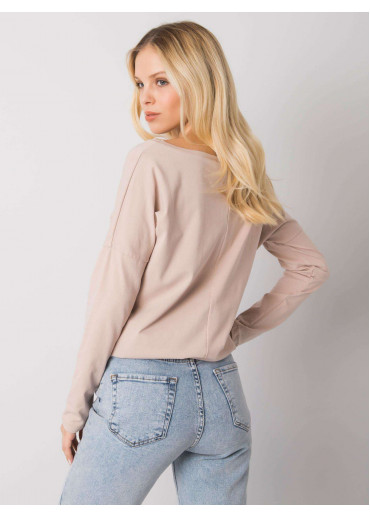 Béžovo hnedé tričko s dlhým rukávom