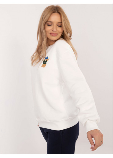 Smotanovo biela dámska mikina