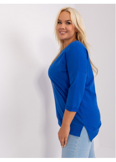 Kobaltovo modré tričko s potlačou