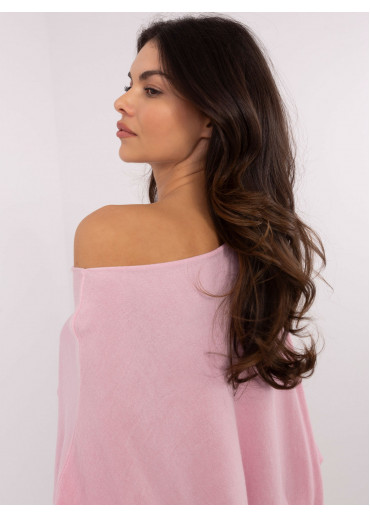 Púdrovo ružový dámsky sveter