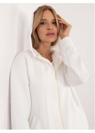 Biela dámska ležérna mikina
