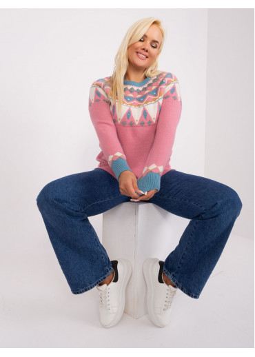 Tmavopúdrovo ružový pulóver