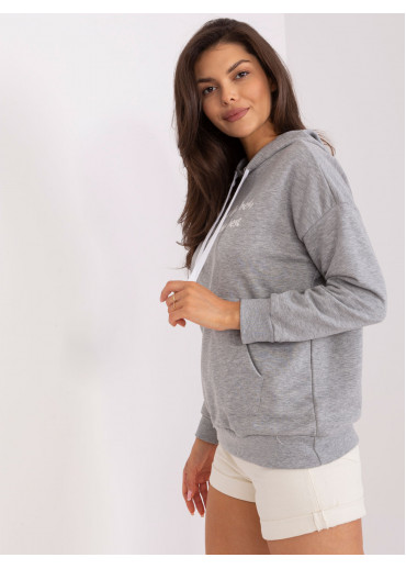 Sivá mikina s kapucňou