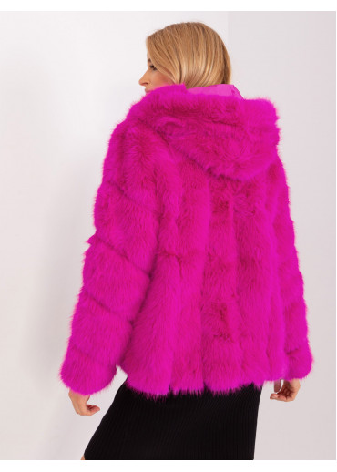 Fuchsiovo ružová kožušinová bunda